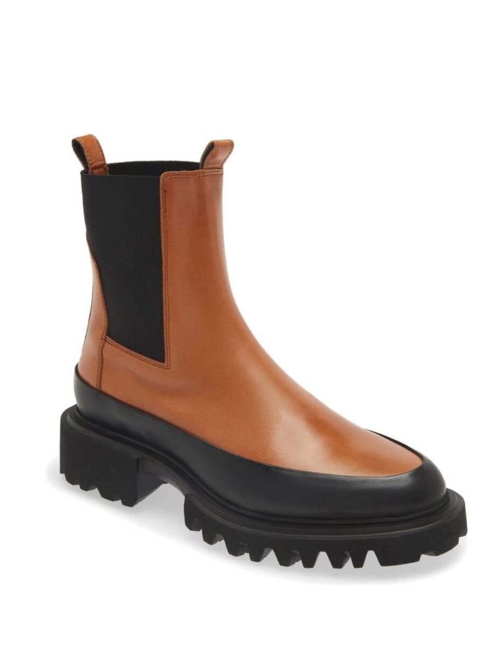 Chelsea Lug Boot in Tan and Black